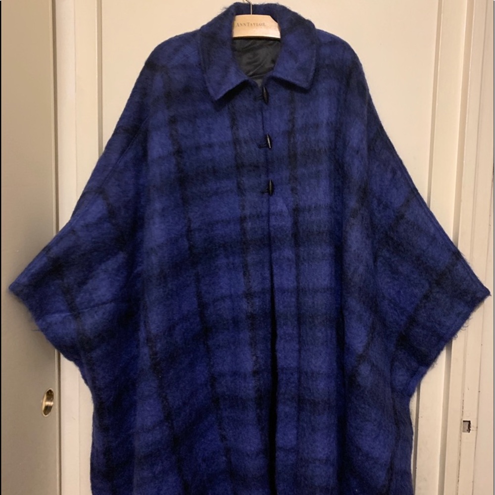 Vintage wool poncho cape